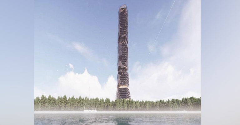 Self-Sustaining 54-storey Tower Planned In The Middle Of The Wilderness - Featured image