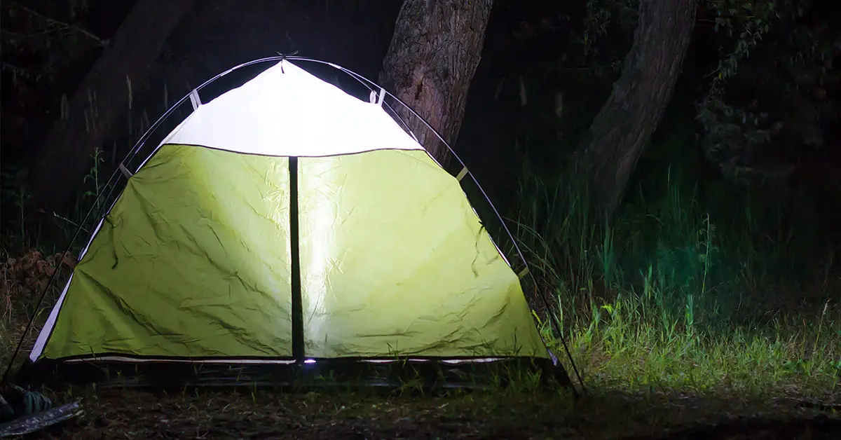 glowing tent