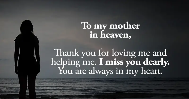mother in heaven quote image