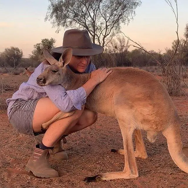 a rescued kangaroo named Queen Abi