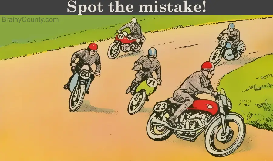 illustration of a motorcycle race