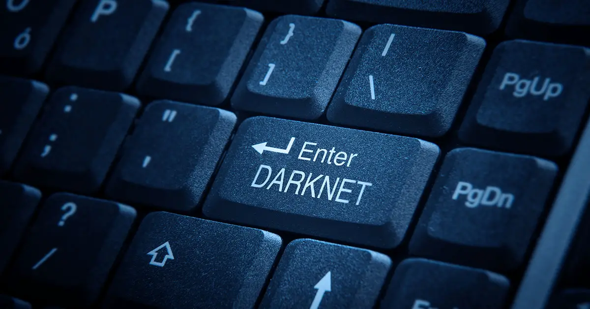 keyboard with button saying Darknet