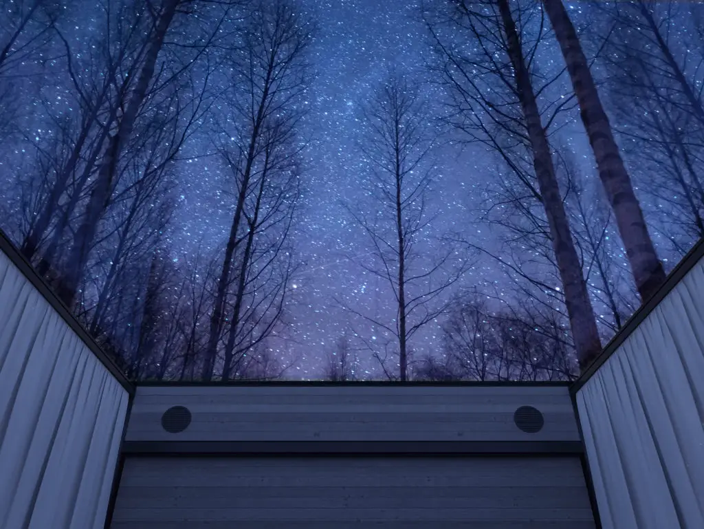the night sky as seen from the disappear retreat invisible home