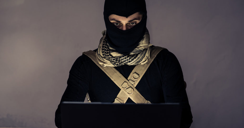 terrorist at laptop
