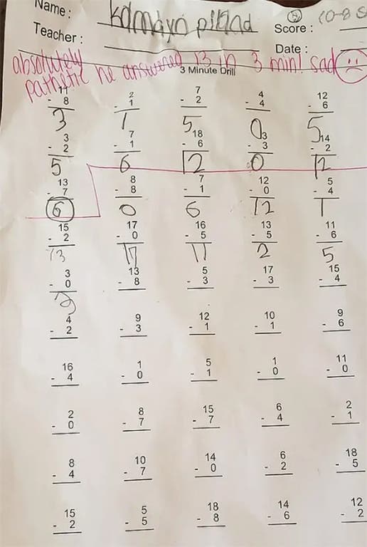 Teacher's Note on Student's Homework