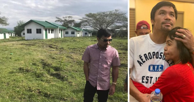 Pro boxer Manny Pacquiao won $1.5 million, used it to build 1,000 homes for the poor - Featured image