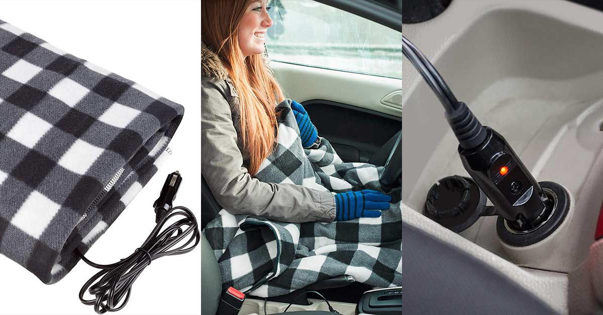 You Can Now Get A Heated Blanket That Plugs In Your Car For The Person