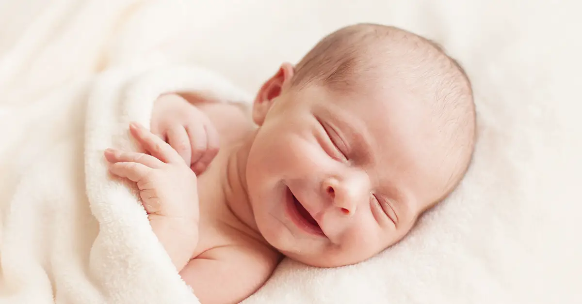 baby with closed eyes