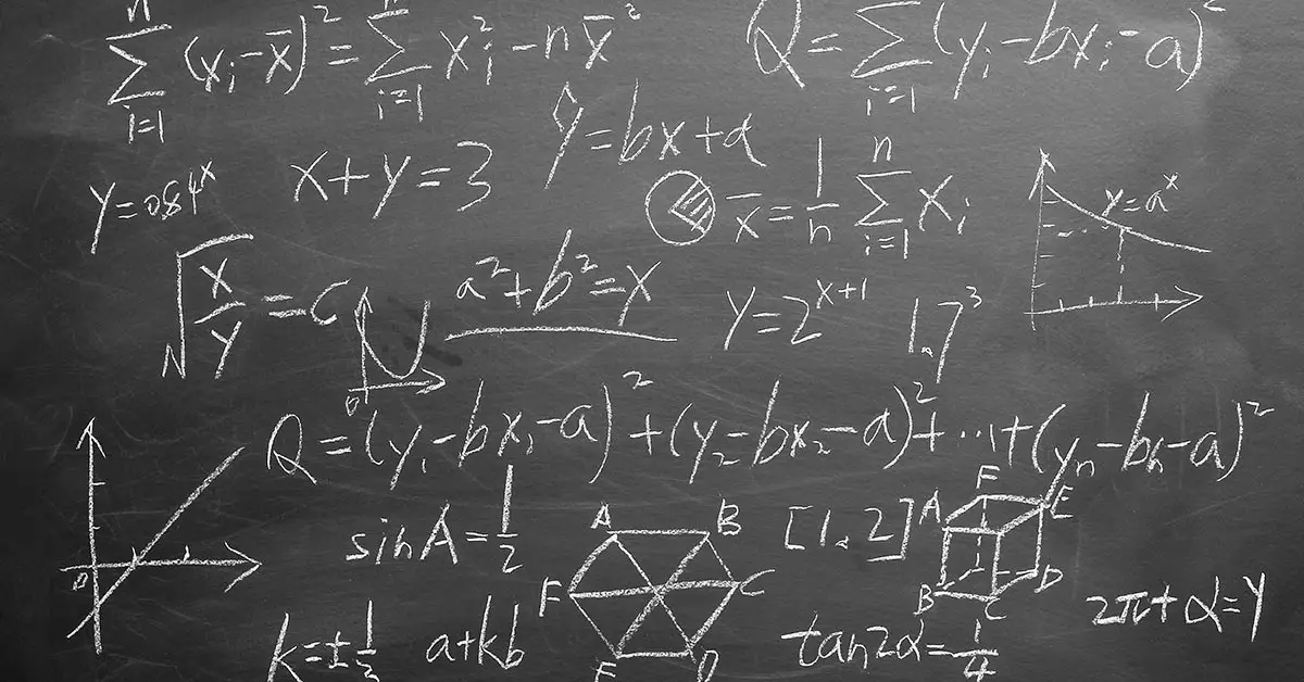 math equations on a chalk board