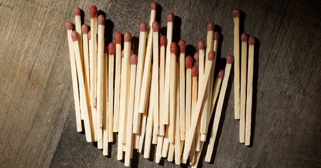 How Fast Can You Count All Of The Matches In This Photo? - Featured image