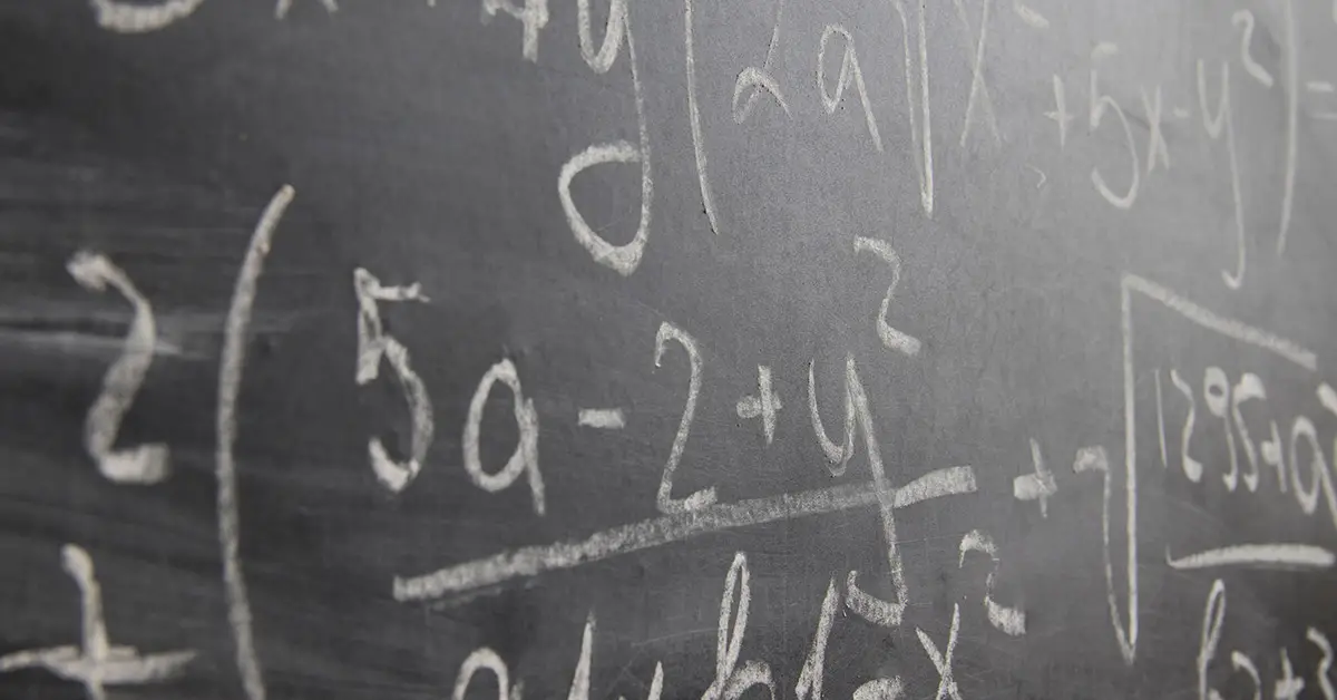 math equations on a chalkboard