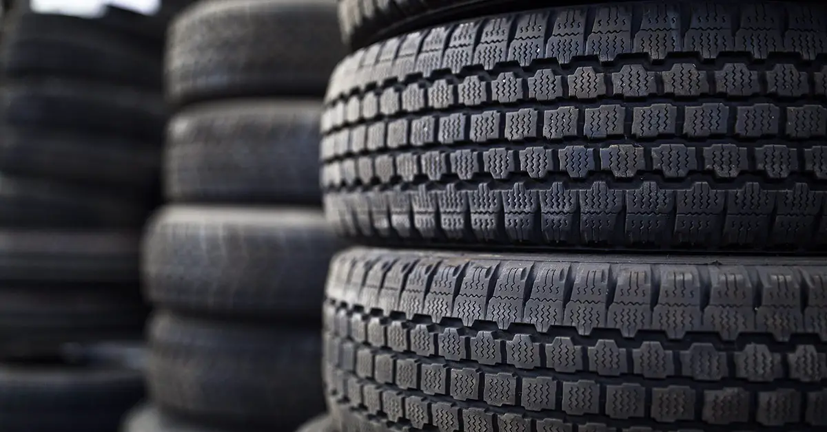 car tires stacked