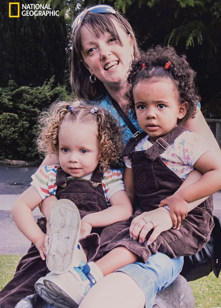 Marcia and Millie Briggs with their mother, Amanda Wanklin