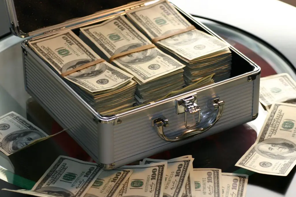 photo of money in a lockbox