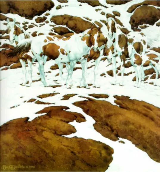 The horse painting optical illusion by Bev Doolittle