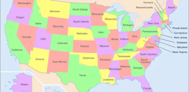 The 50 States of the US.