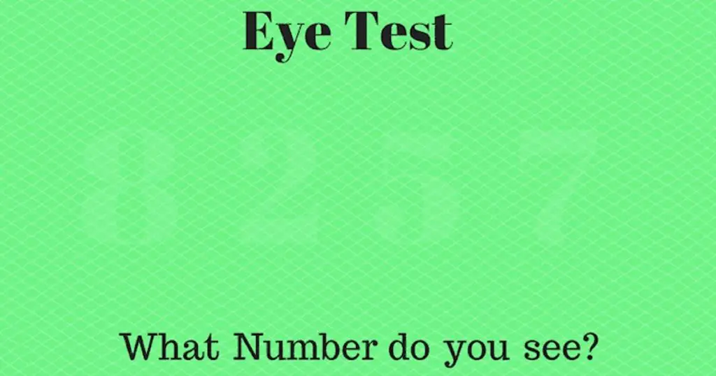 eye test, what number do you see?