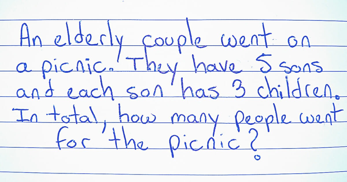 Answer the riddle How many did actually go on the picnic? Tiffy Taffy