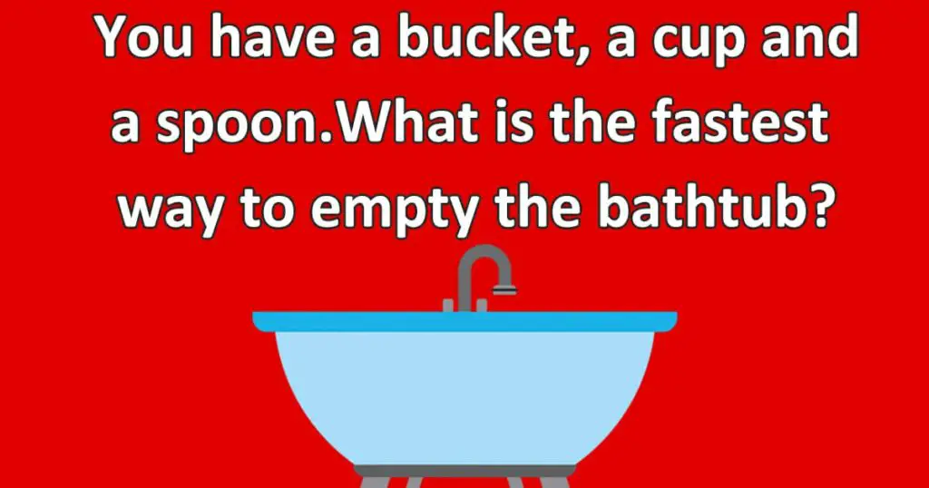 bathtub riddle