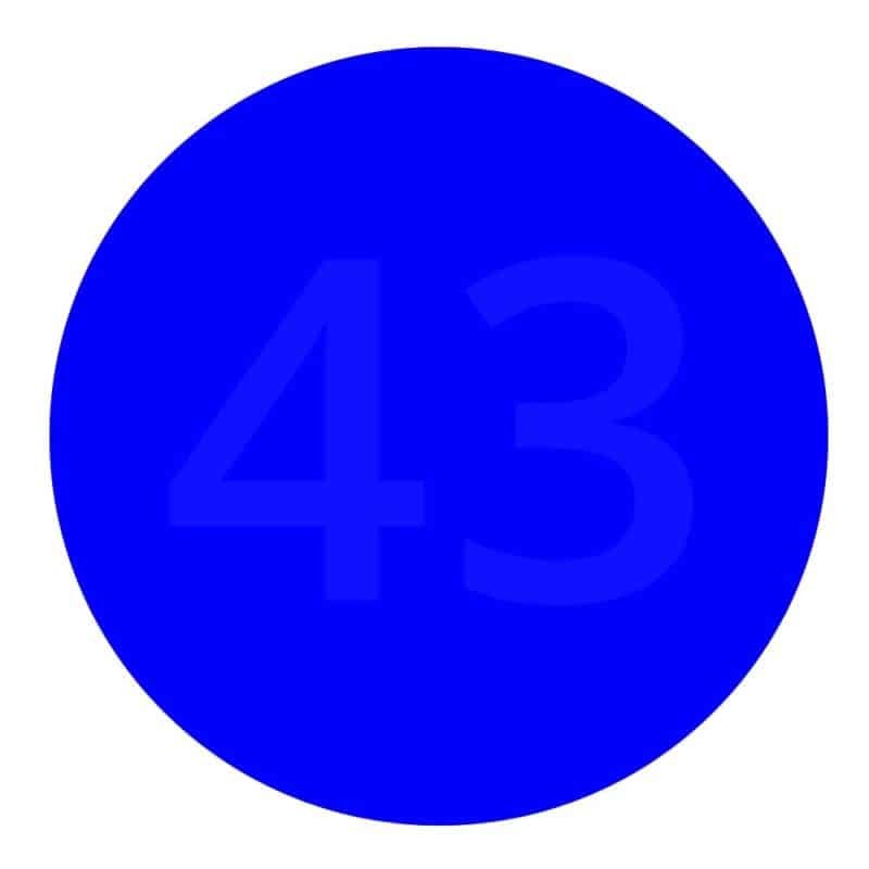 blue circle with hidden number 