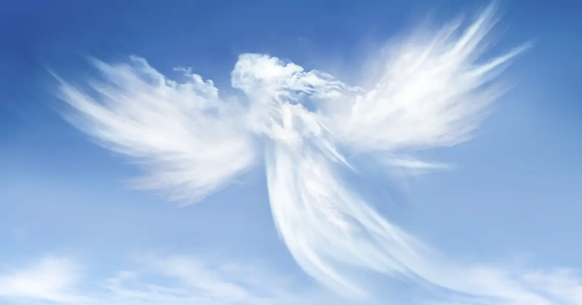 Cloud shaped like angel