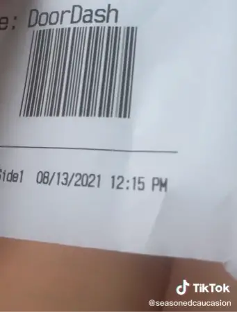 DoorDash receipt