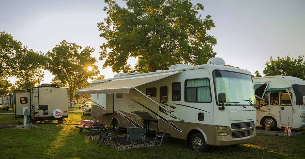 Camper at an RV park