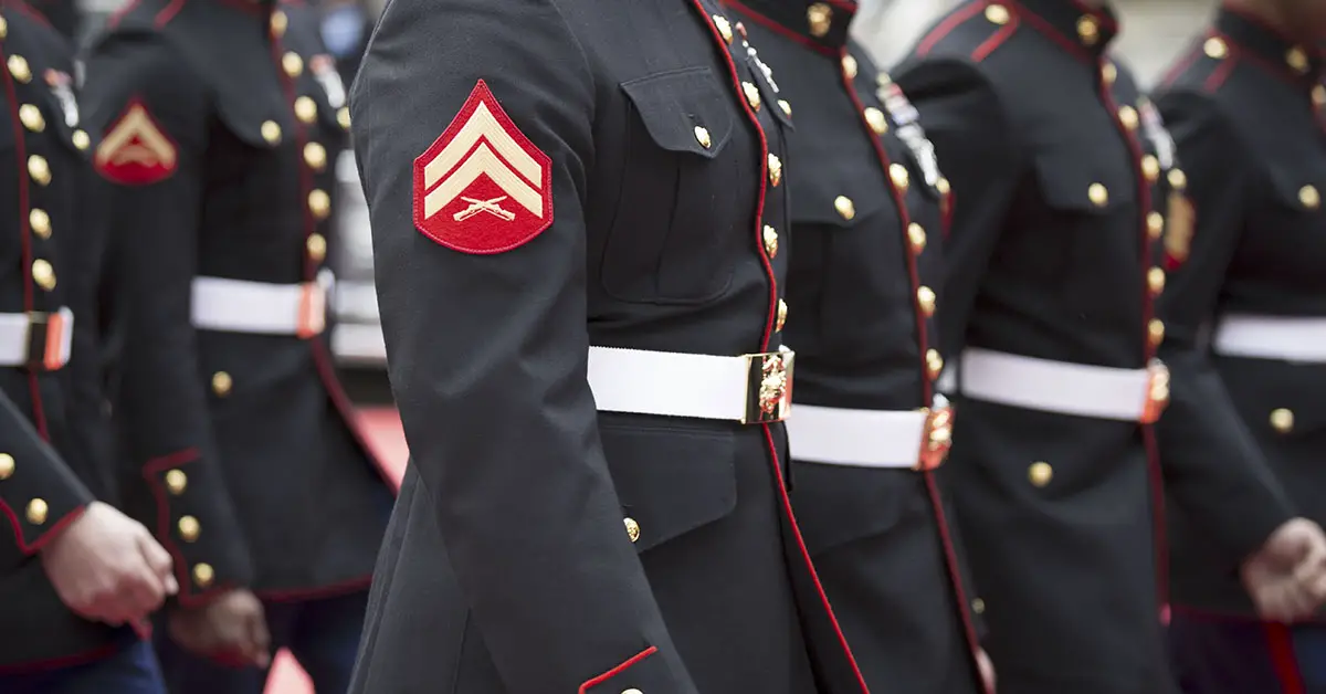 marines in formal uniform