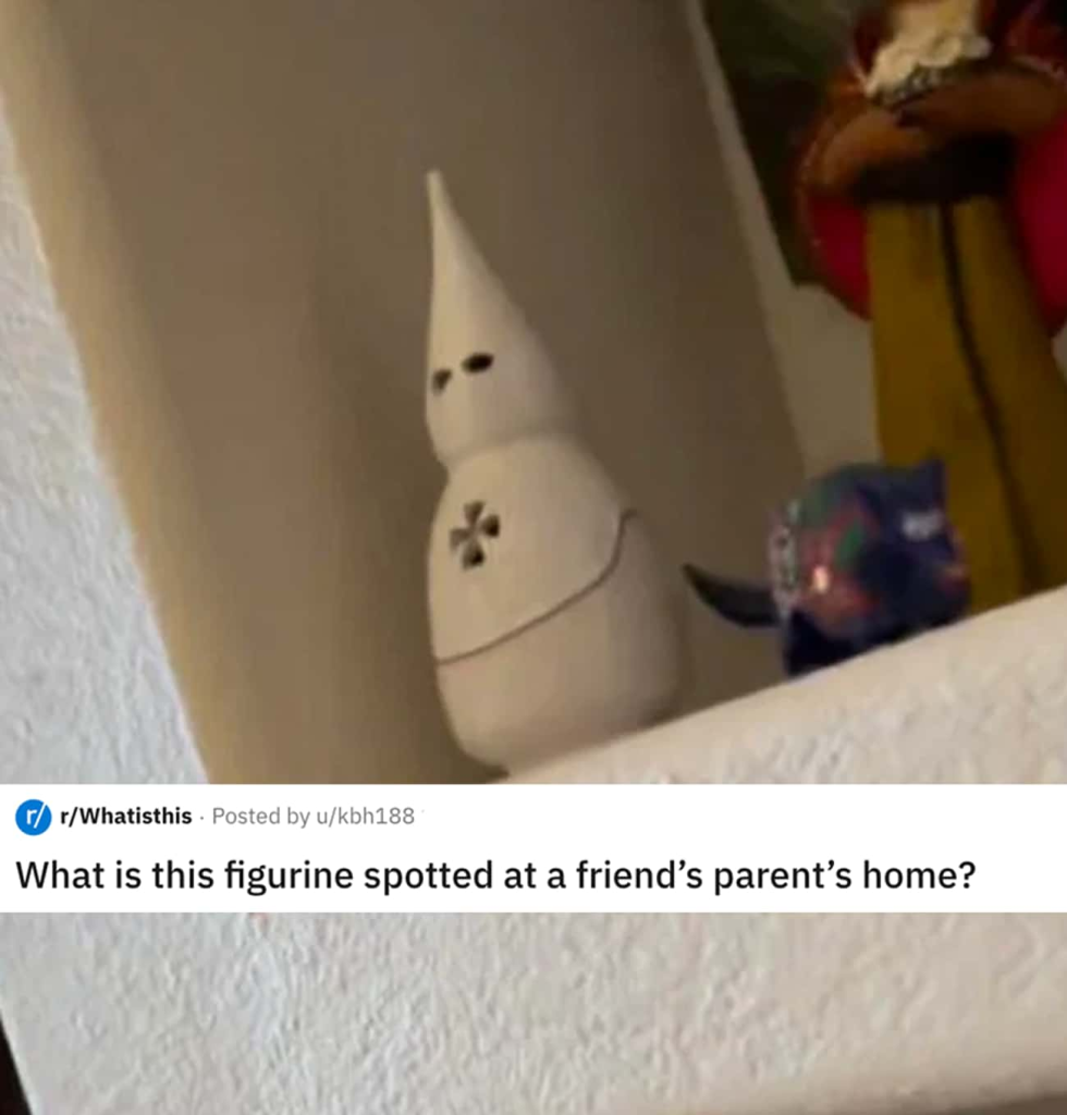 Dodgy-looking figure spotted at a friend's home