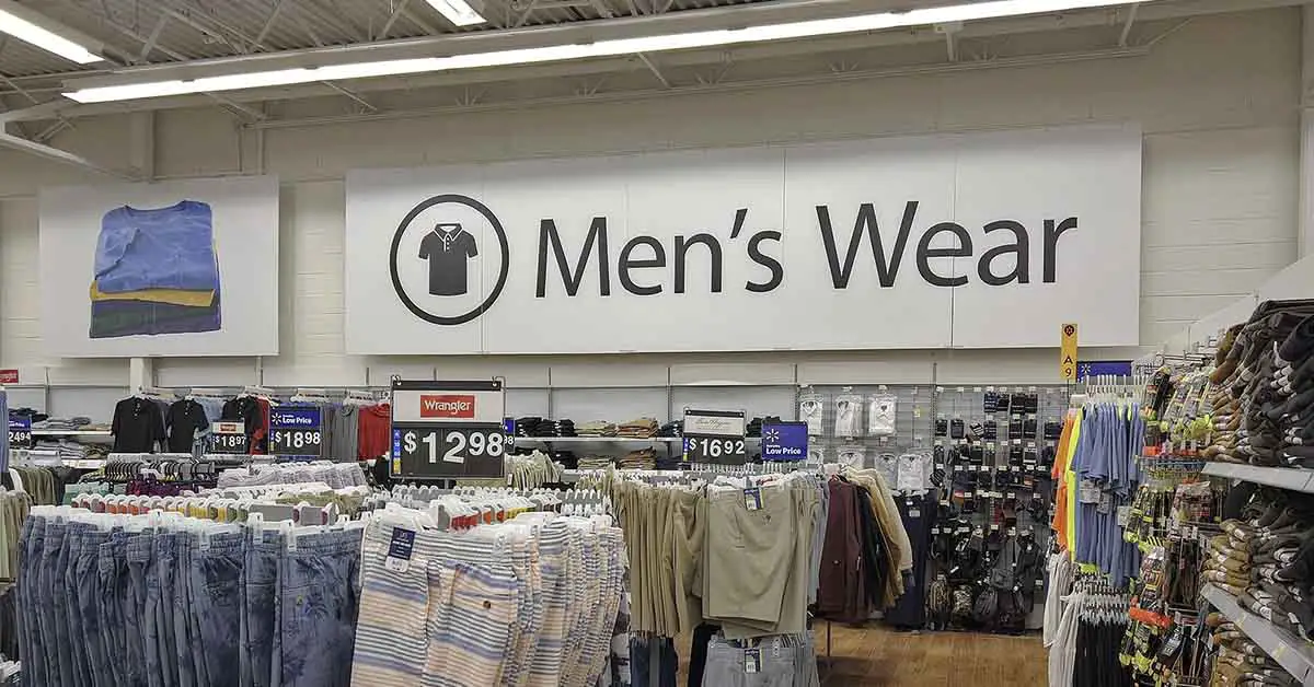 Walmart Mens wear section