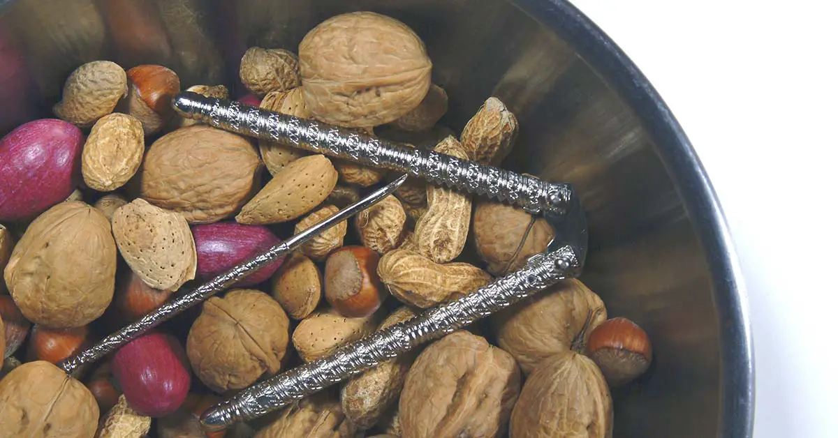 nutcracker in bowl of nuts