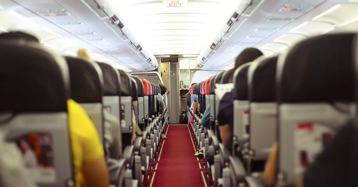 aisle in passenger jet