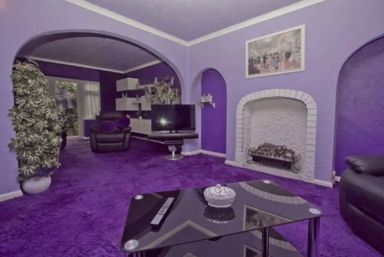 Purple covered every inch of every room