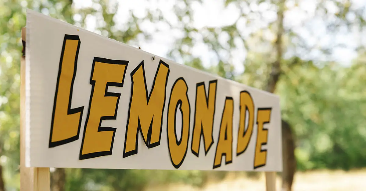 Lemonade sign