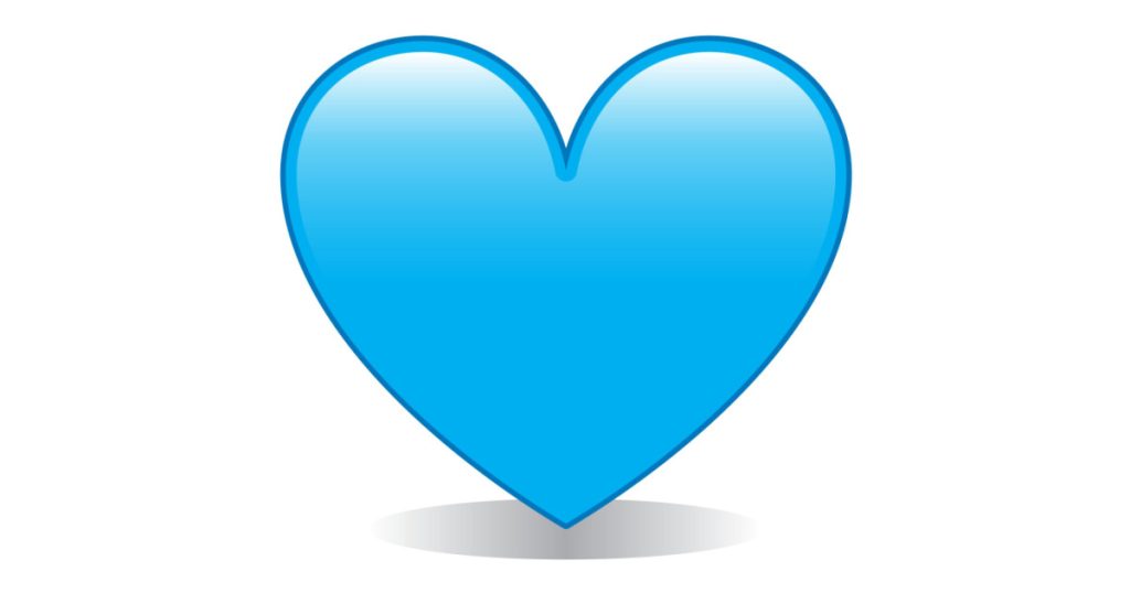 Blue Heart Emoji Vector
