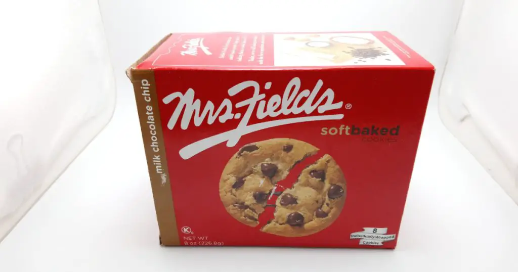 MANILA, PH - APR. 1: Mrs. Fields soft baked milk chocolate cookies box on April 1, 2019 in Manila, Philippines.
