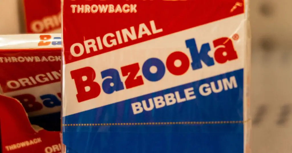 Aliso Viejo, CA / USA - 06/26/2019: Bazooka Bubble Gum on Display in a Store
