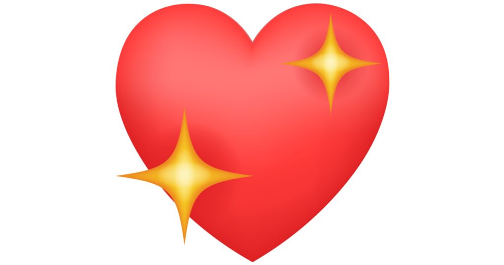 Red Sparkling Heart Emoji