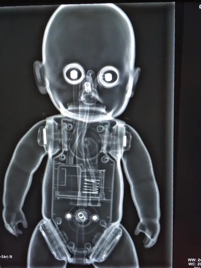frightening images of doll x-ray