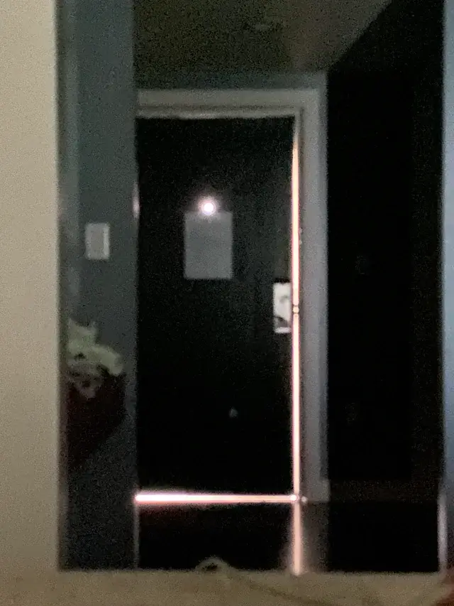 scary hotel door