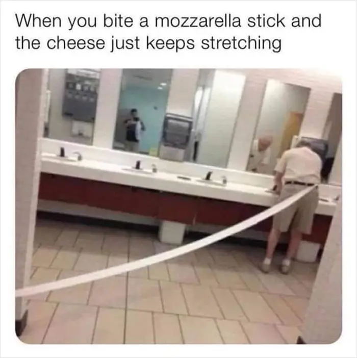 That pesky cheese string