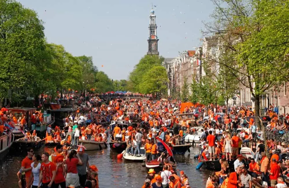 While the Dutch national flag is red, white, and blue, the true national color of the Netherlands is orange. 