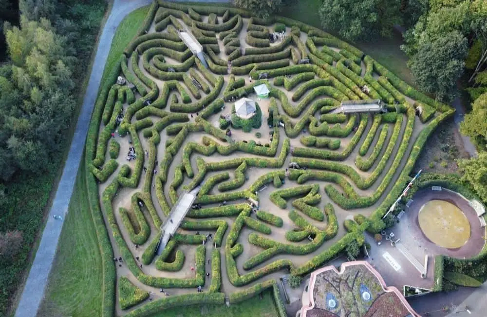 Labyrint Drielandenpunt, or the Three-Country Labyrinth, stands as Europe's largest outdoor shrub maze.