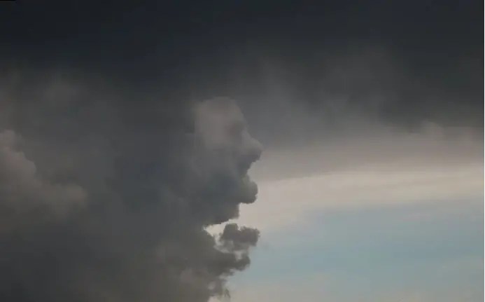 angry face cloud