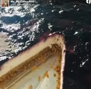 A whimsical post on social media juxtaposing a boat and a cheesecake prompts viewers to ponder their desires