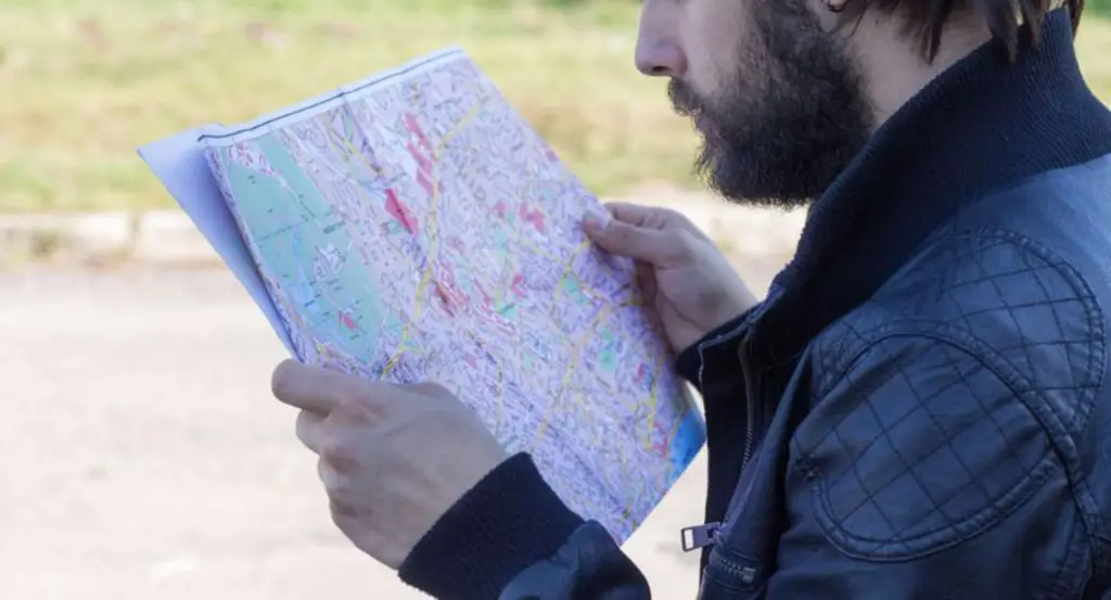 Man reading map