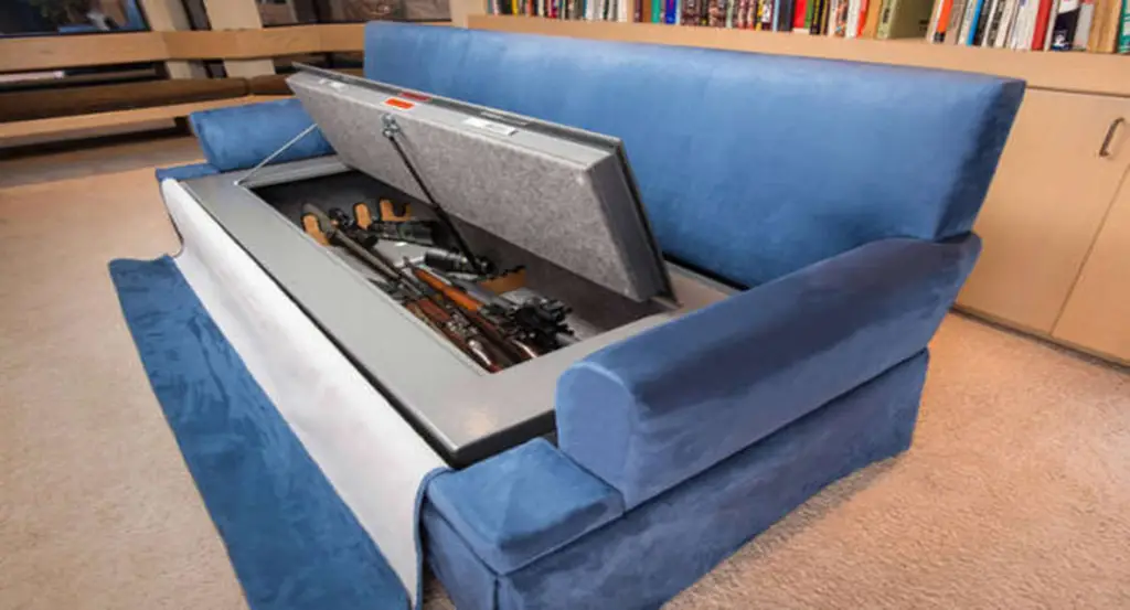 Sofa with hidden compartment