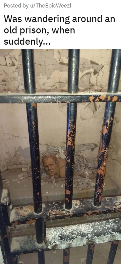 Strange object 6: clay sculpture in prison