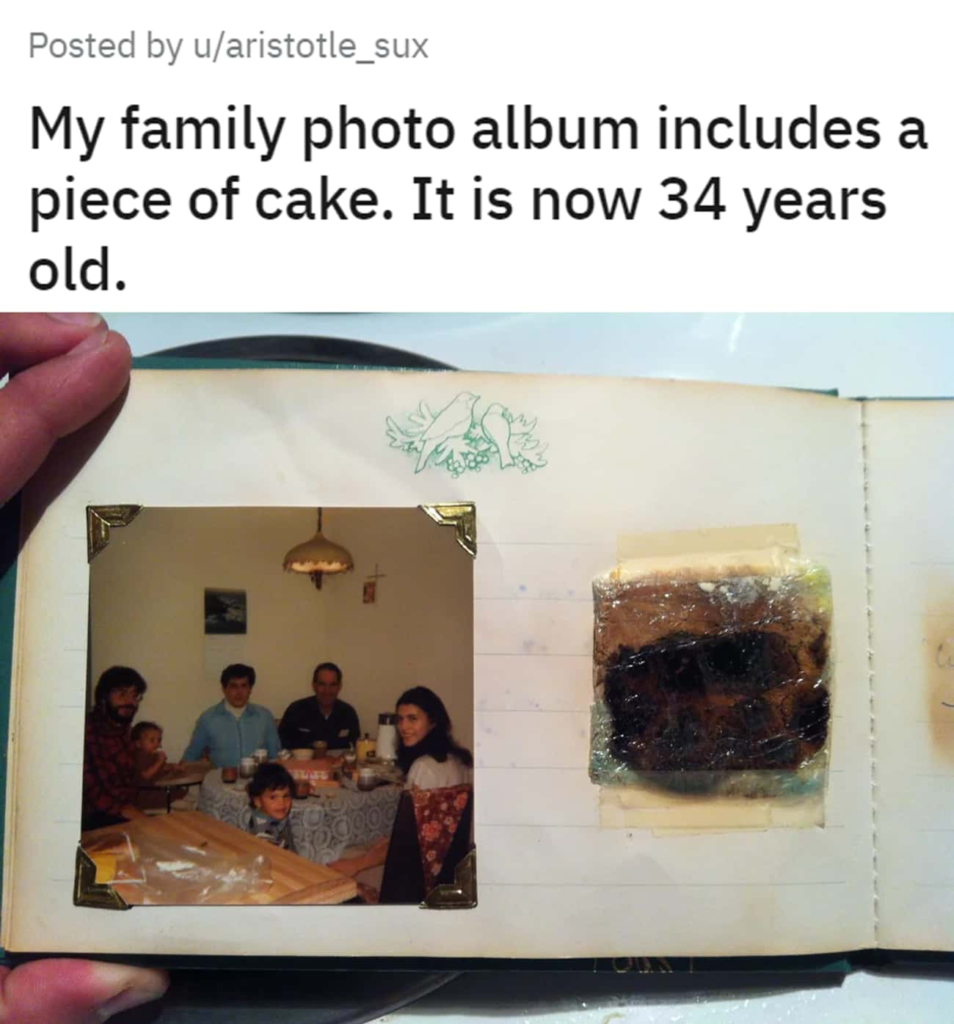 Cake in an album