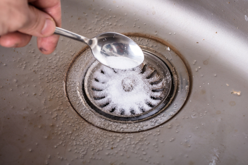 baking soda in drain